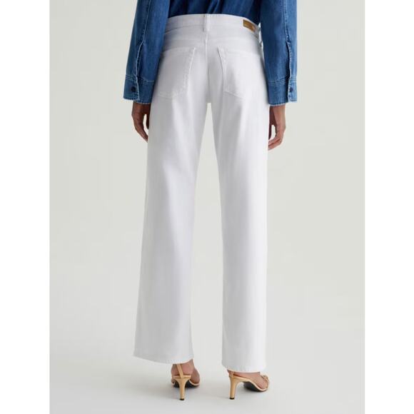 AG ADRIANO GOLDSCHMIED Womens Adria Wide Leg Jeans Size 24 White Low-Rise NWT - Picture 5 of 14